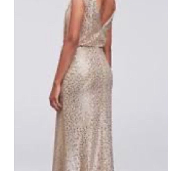 Mother of Bride/Groom Champagne Sequin Gown 6 - Picture 2 of 13